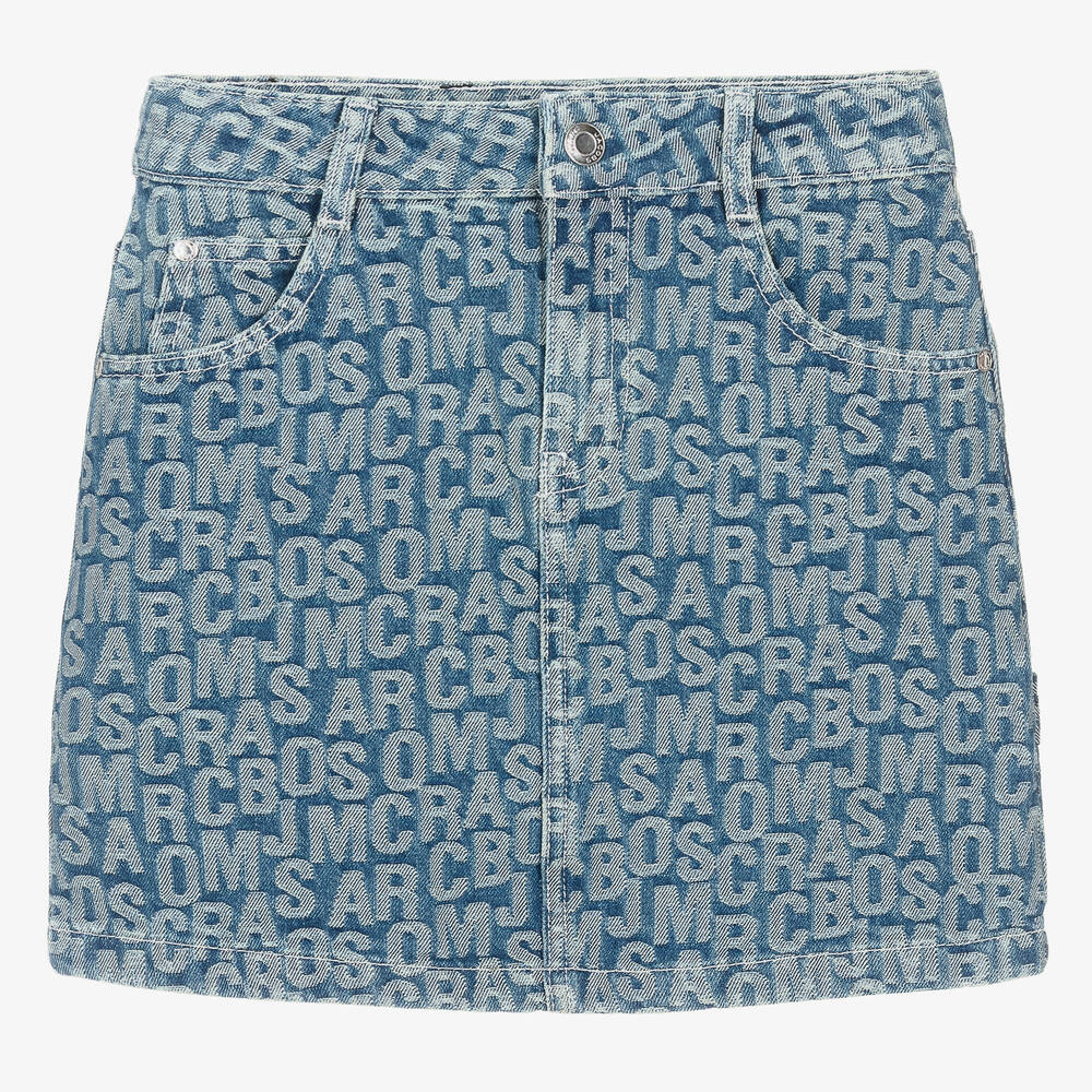 Marc Jacobs Teen Girls Blue Jacquard Denim Skirt