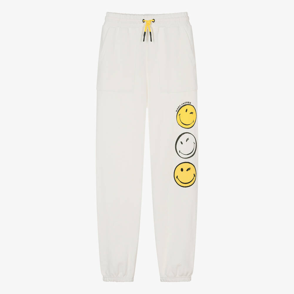 MARC JACOBS - Teen Girls Ivory Smiley Face Joggers | Childrensalon