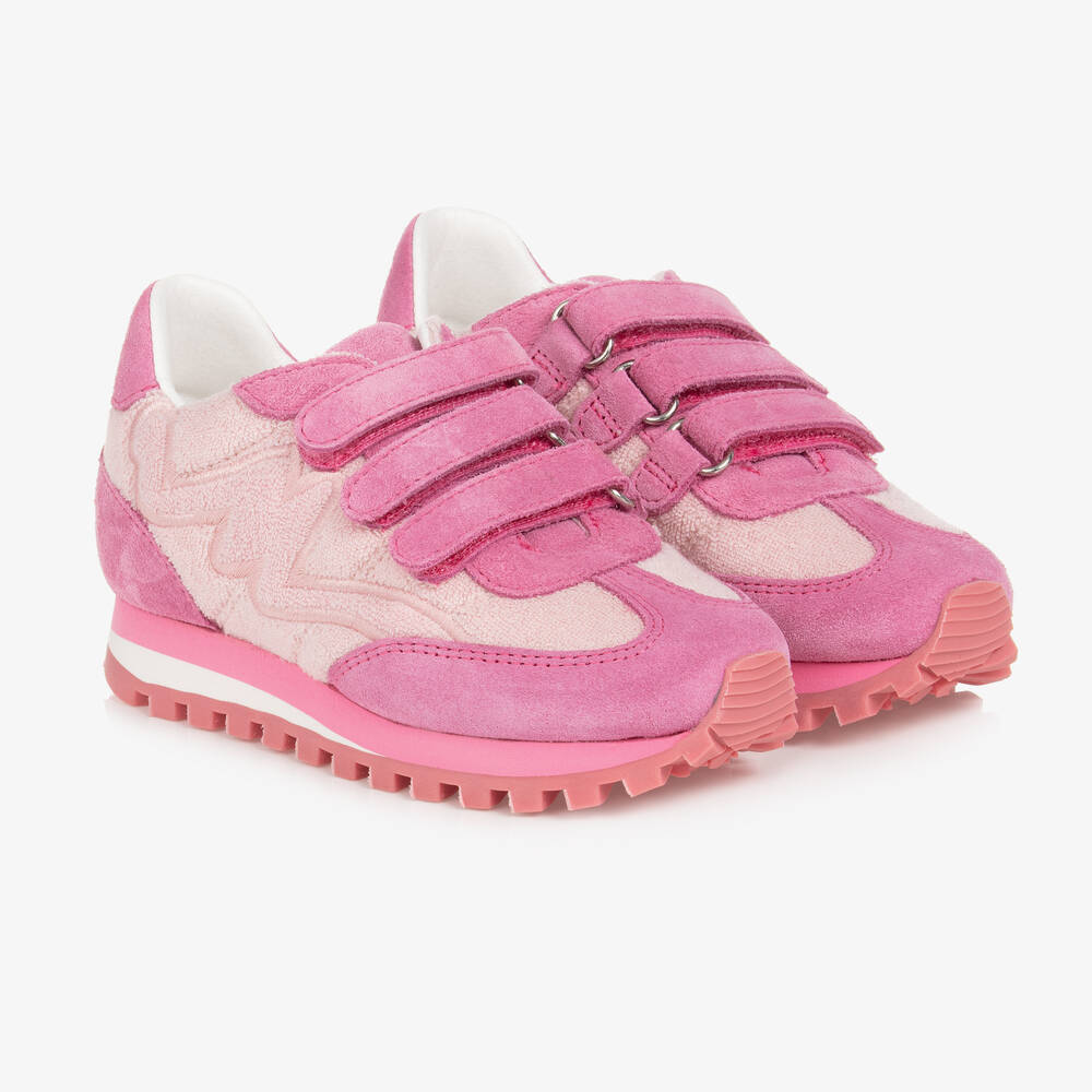 MARC JACOBS MARC JACOBS TEEN GIRLS PINK THE JOGGER VELCRO TRAINERS