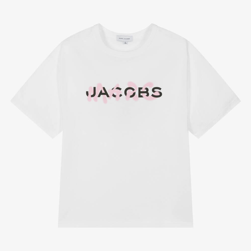 Marc Jacobs Teen Girls White Organic Cotton T-shirt