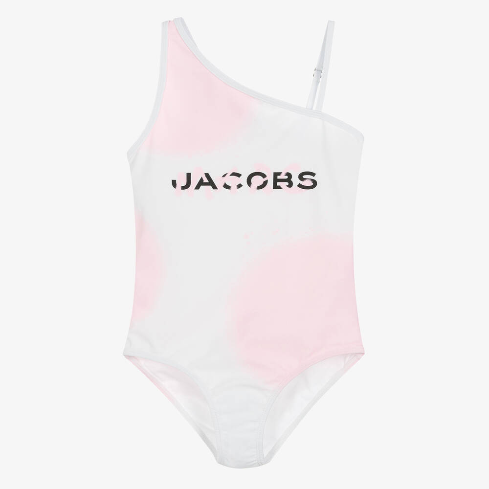Shop Marc Jacobs Teen Girls White & Pink Swimsuit