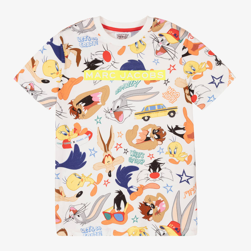 MARC JACOBS - Teen White Looney Tunes™ Logo T-Shirt
