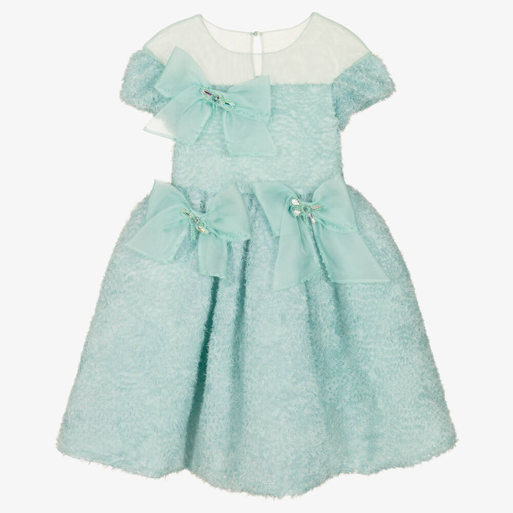 Marchesa Couture Kids' Girls Mint Green Tulle Dress