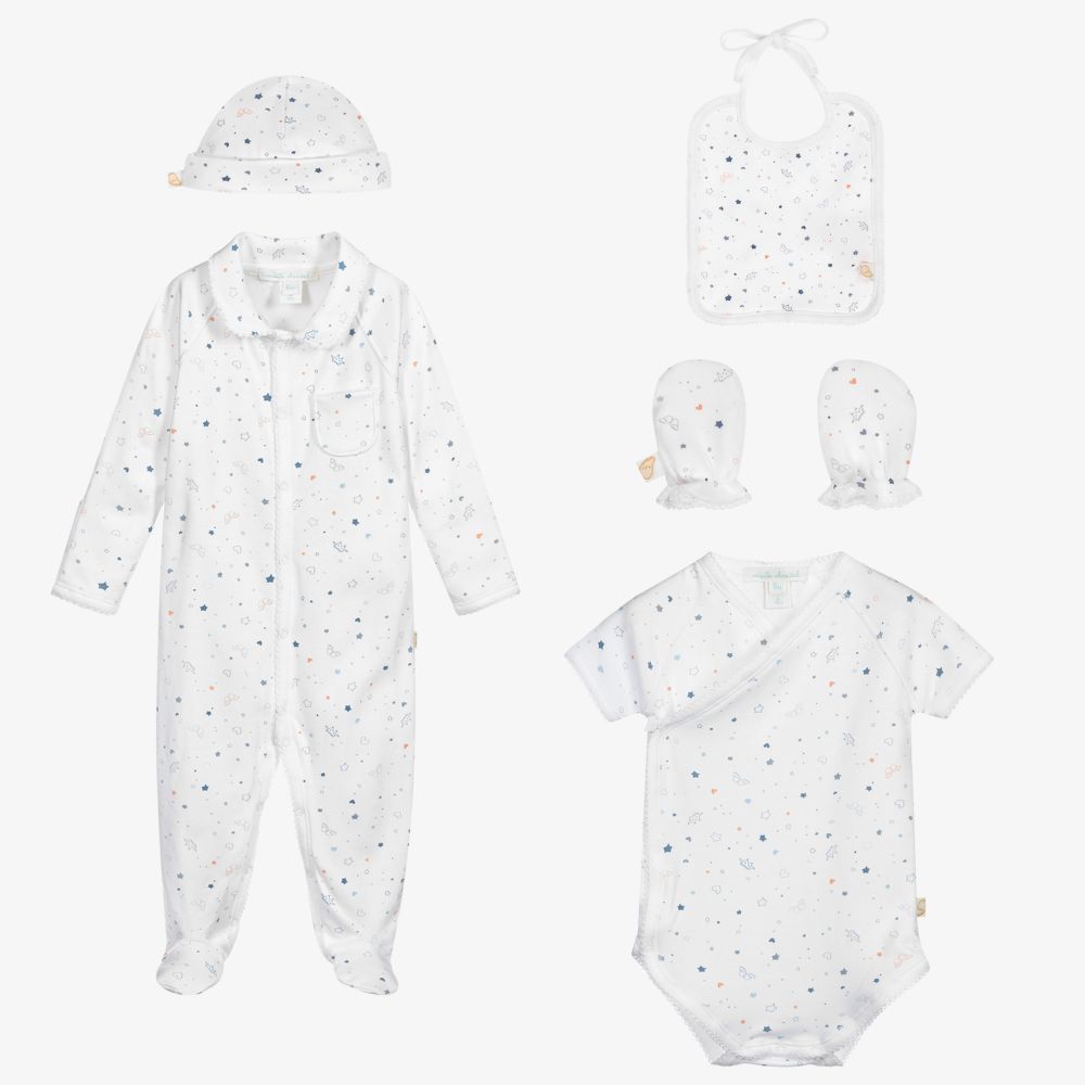 Marie-Chantal - Pima Cotton Baby Outfit Set | Childrensalon