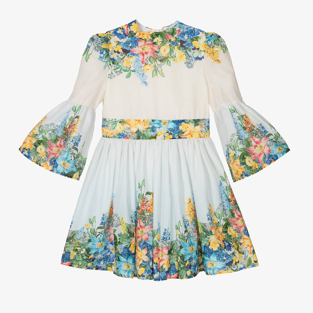 Marlo Kids - Girls Floral Print Cotton Dress | Childrensalon