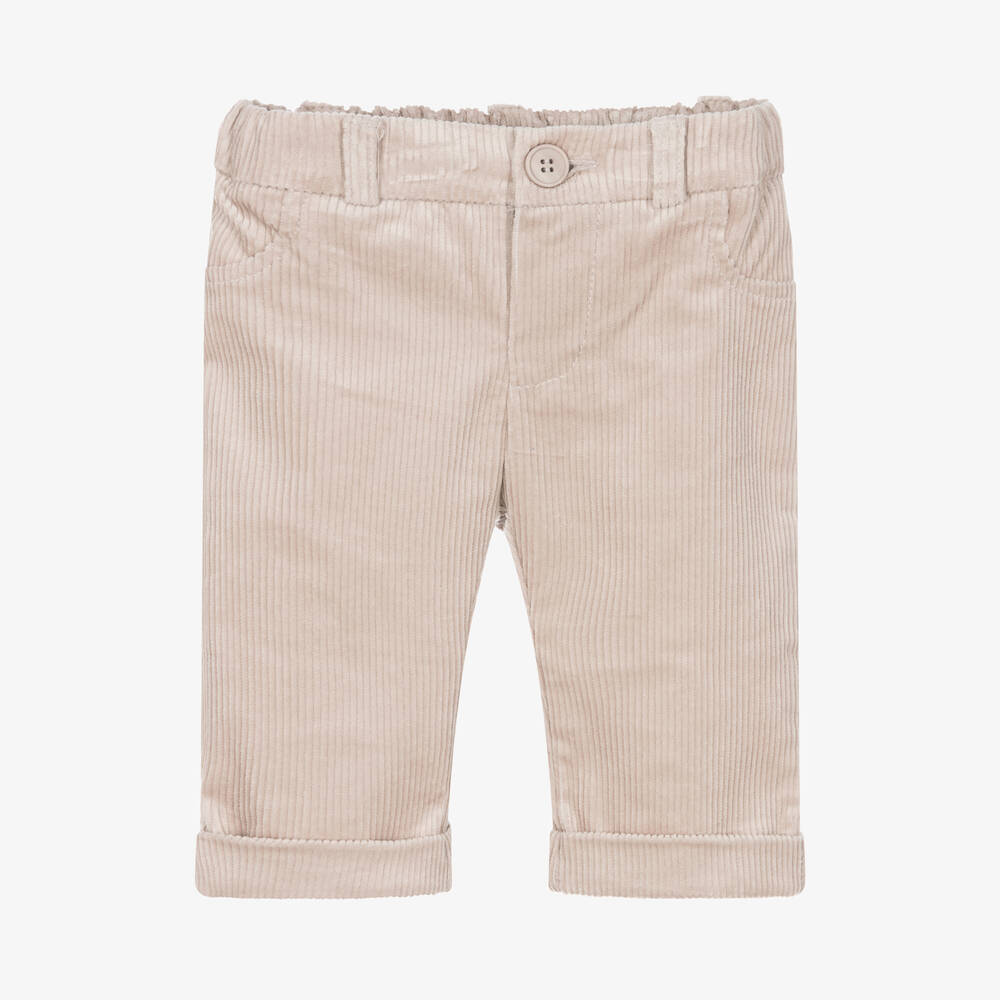 Mayoral Newborn - Baby Boys Beige Corduroy Trousers | Childrensalon