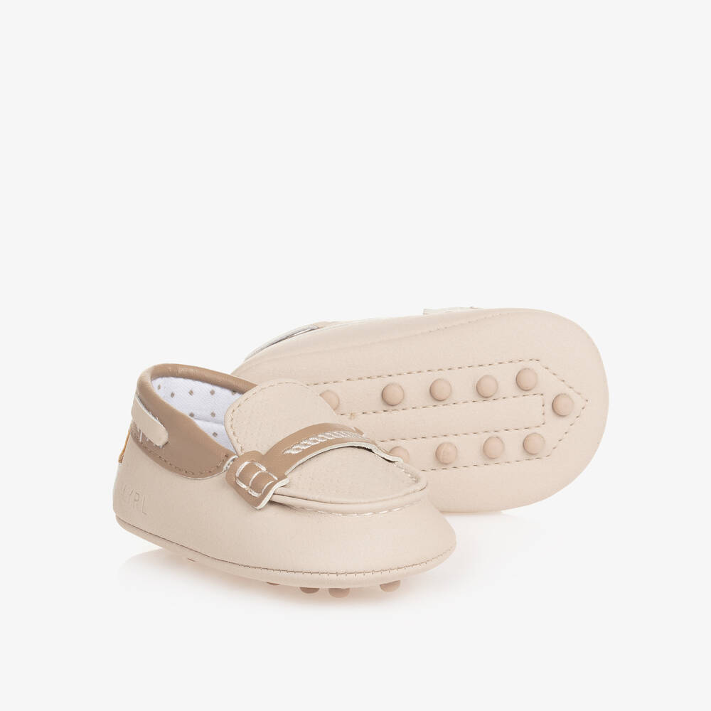 Mayoral Newborn - Baby Boys Beige Pre-Walker Moccasins | Childrensalon