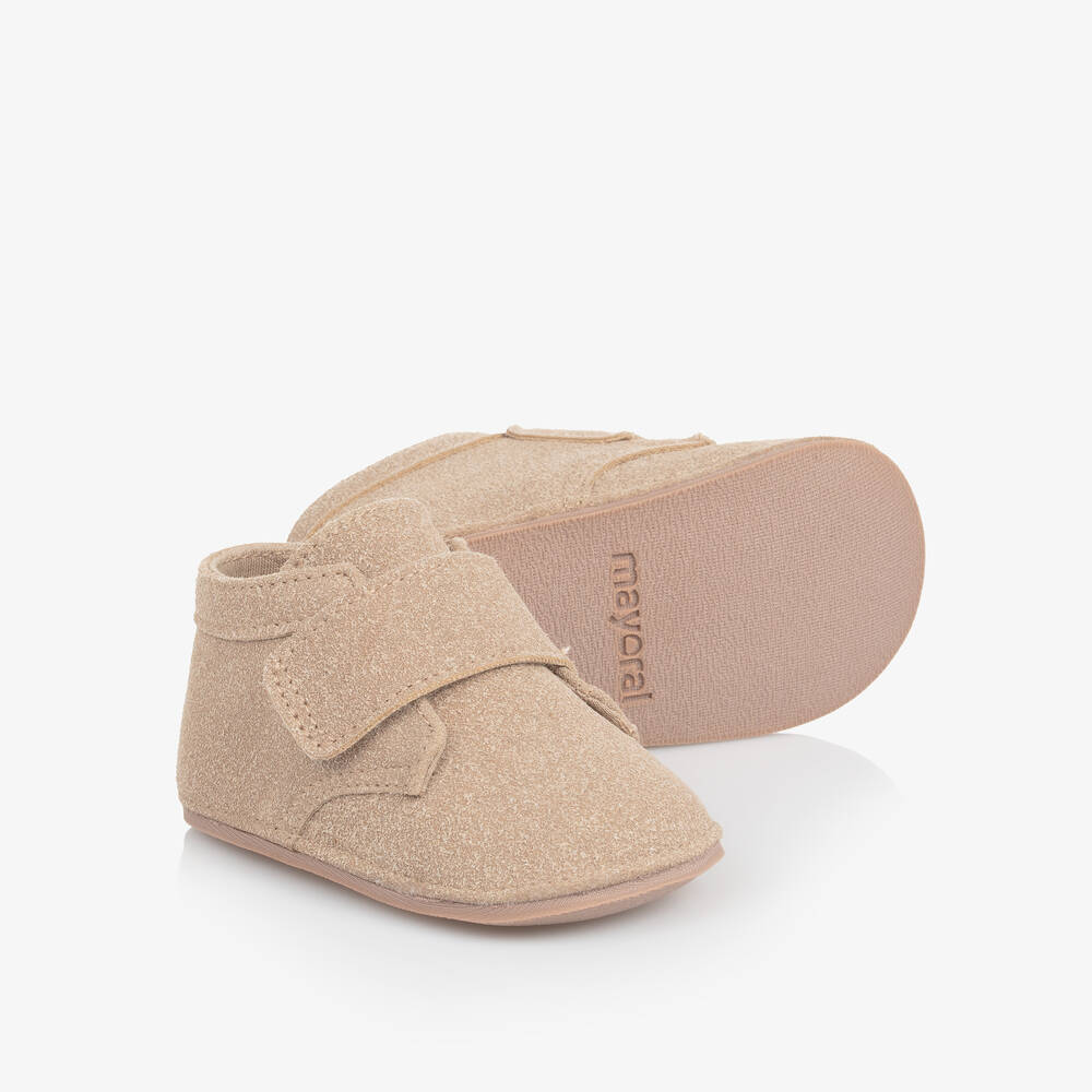 Mayoral Newborn - Baby Boys Beige Pre-Walker Shoes | Childrensalon