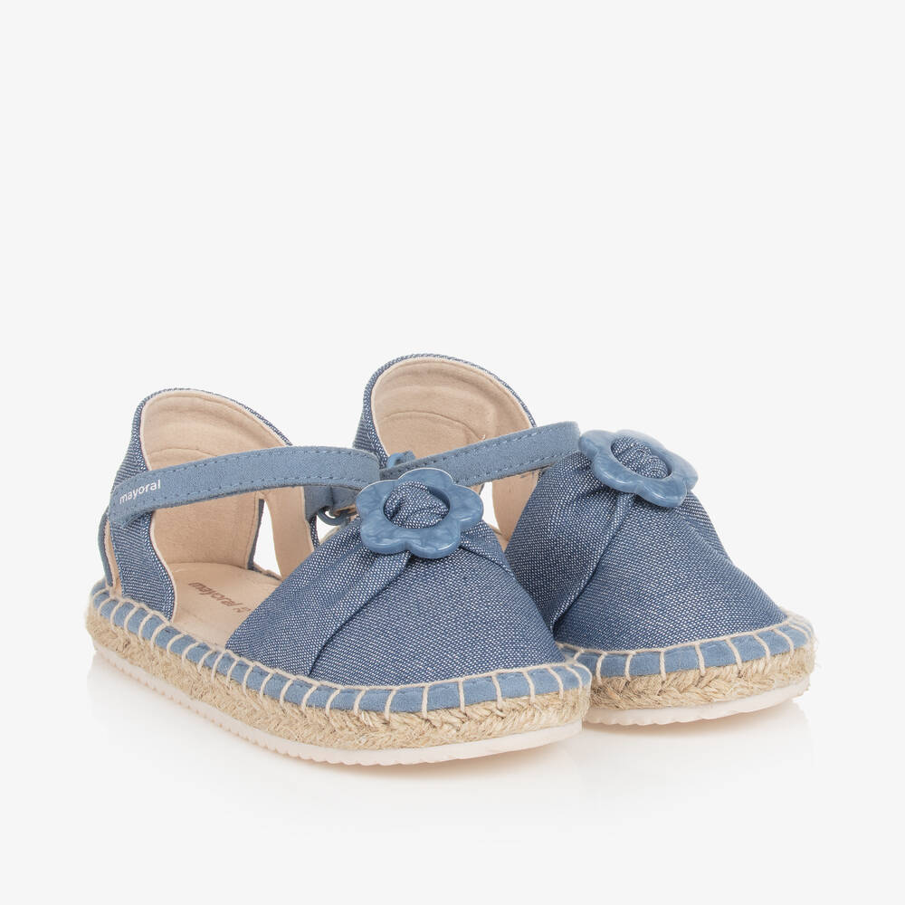 Mayoral - Baby Girls Blue Espadrille Sandals | Childrensalon