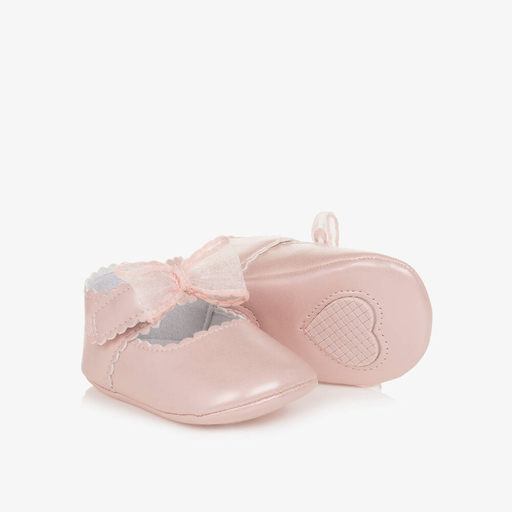 Mayoral Baby Girls Pink Bow Pre-walker Shoes