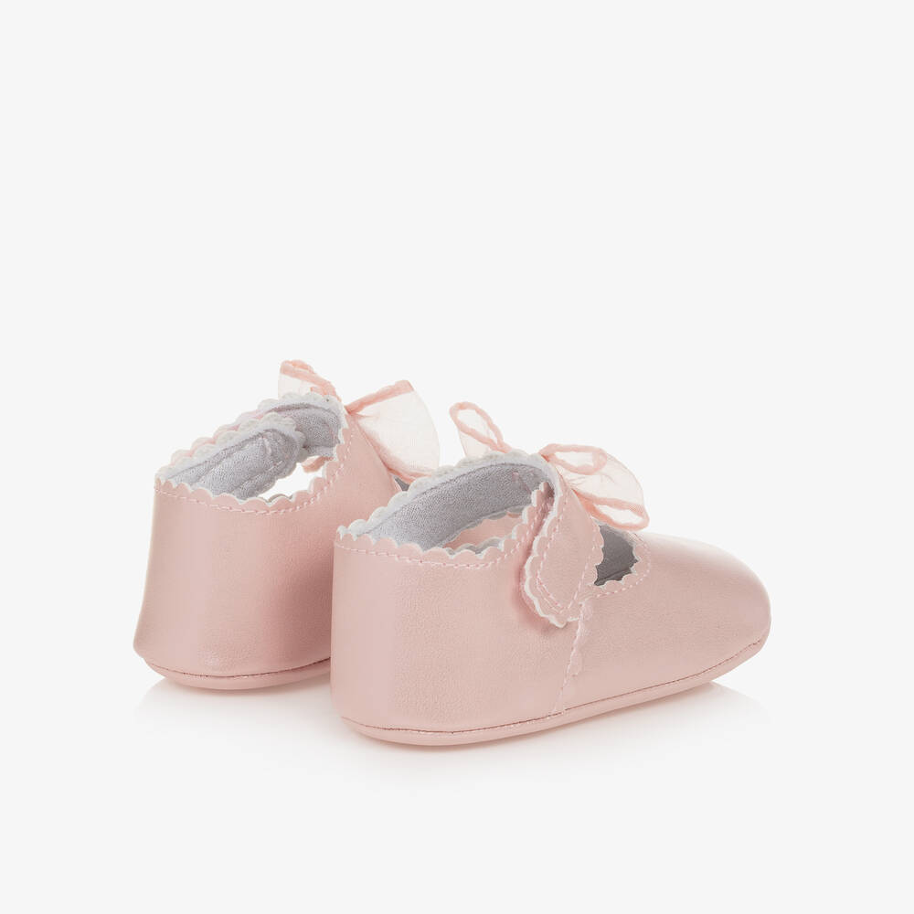 Mayoral - Baby Girls Pink Bow Pre-Walker Shoes | Childrensalon