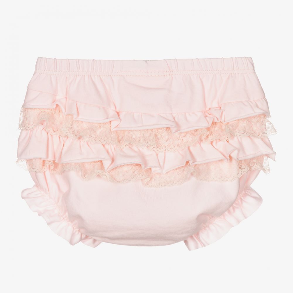 BABY GIRL'S FRILLY KNICKERS FRILLS COTTON FRILLIES FRILLED PANTS PINK 