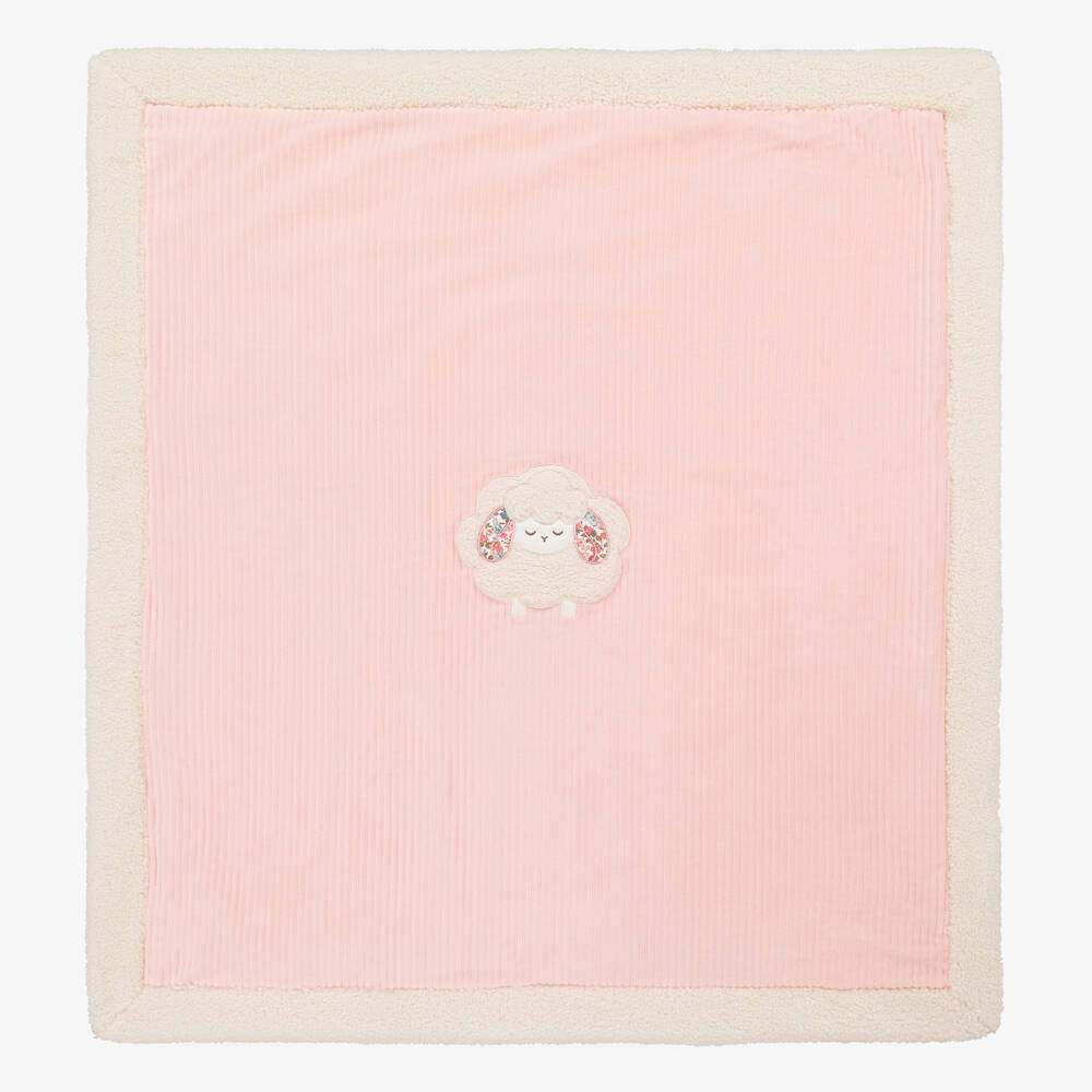 Mayoral Newborn - Baby Girls Pink Padded Sheep Blanket (92cm) | Childrensalon