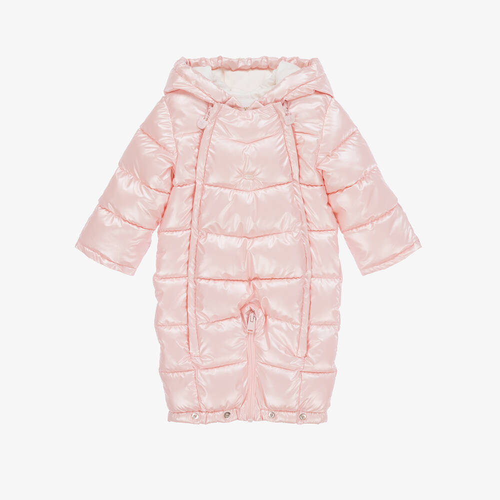 Mayoral Newborn - Baby Girls Pink Padded Snowsuit | Childrensalon