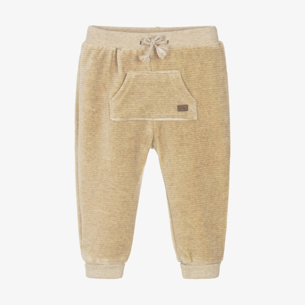 Mayoral Newborn - Beige Corduroy Baby Joggers | Childrensalon