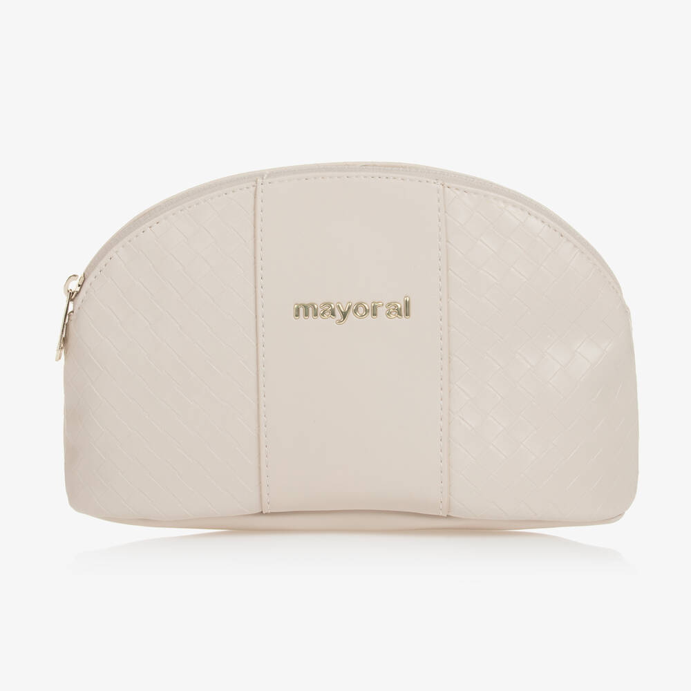 Mayoral - حقيبة صغيرة جلد صناعي لون بيج (25 سم) | Childrensalon