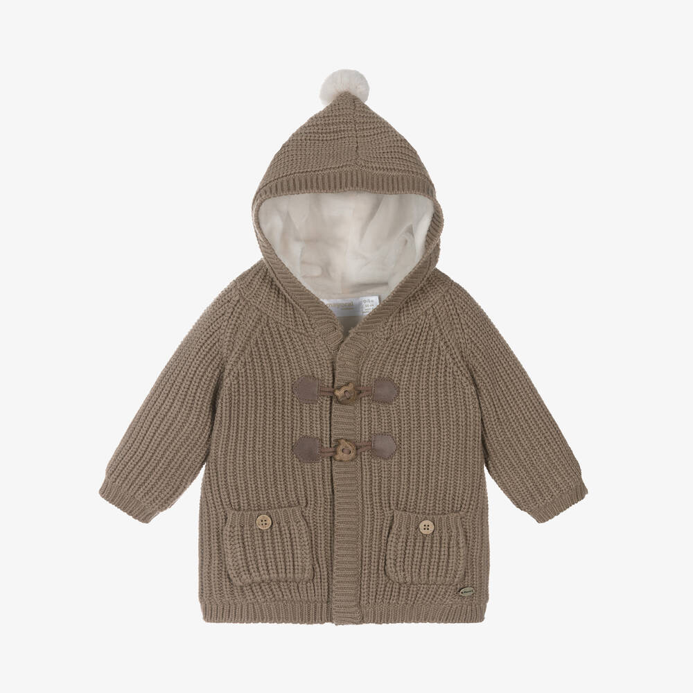 Mayoral Newborn - Beige Knitted Baby Pram Coat | Childrensalon