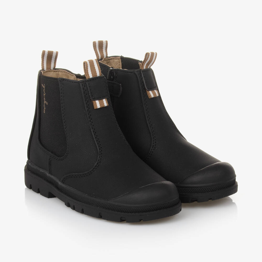 Mayoral - Black Faux Leather Chelsea Boots | Childrensalon