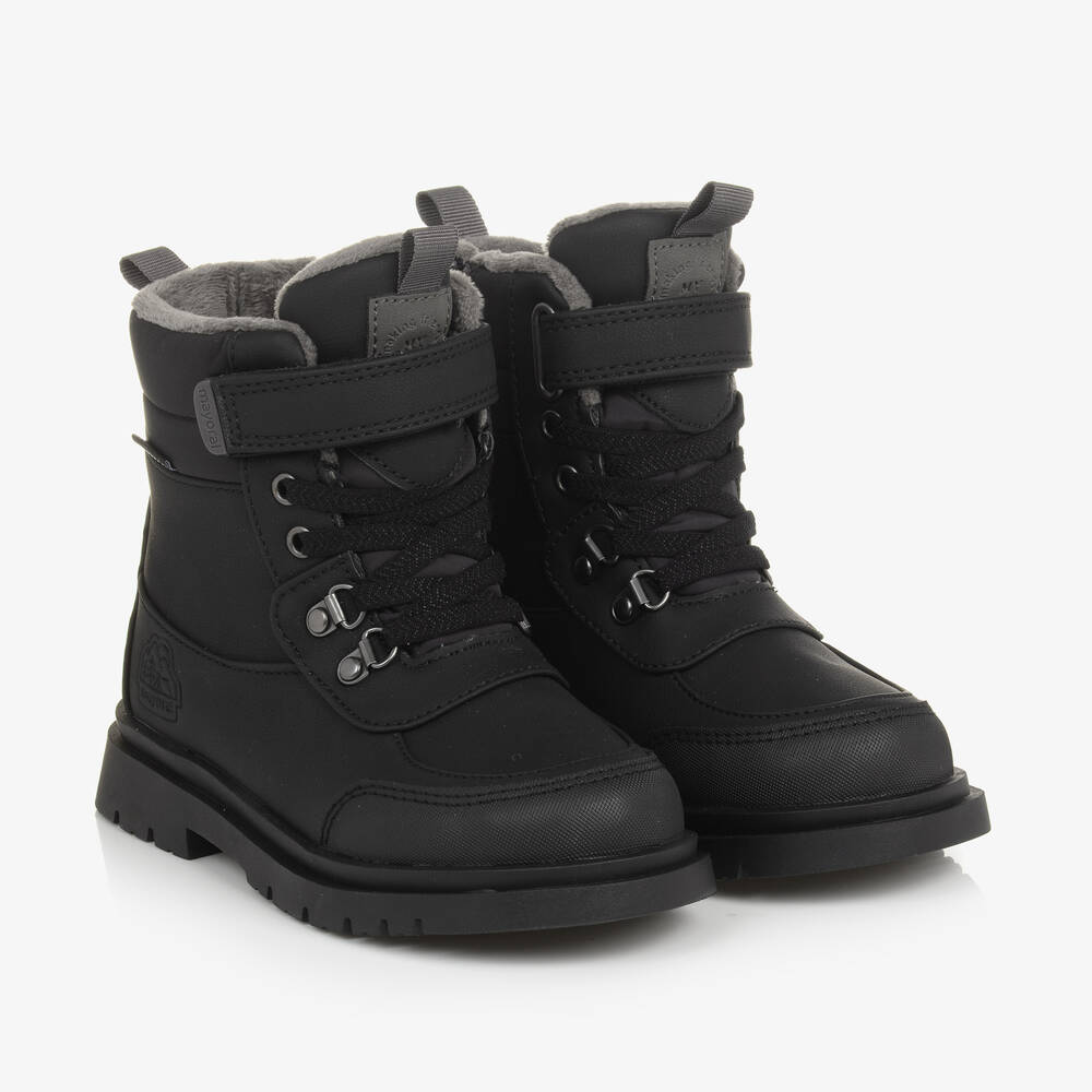 Mayoral - Black Waterproof Faux Leather Boots | Childrensalon