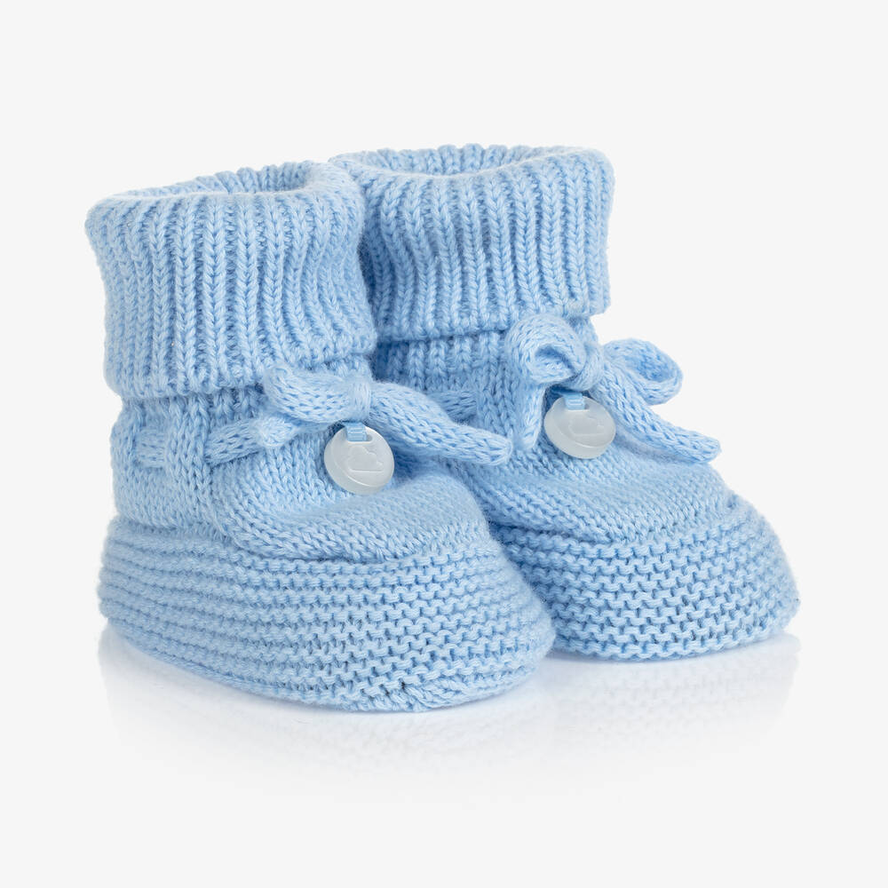 Mayoral Newborn - Chaussons bleus en maille | Childrensalon