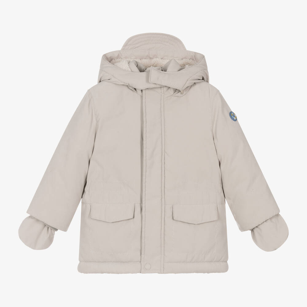 Mayoral - Boys Beige Parka Coat | Childrensalon