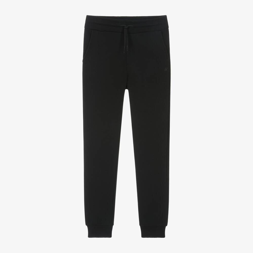 Mayoral Nukutavake - Boys Black Cotton Joggers | Childrensalon