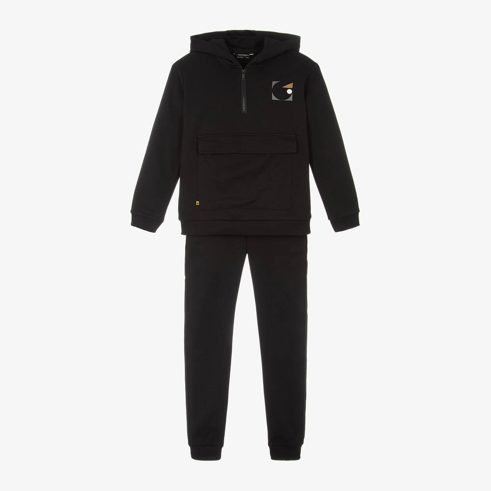 Mayoral Nukutavake - Boys Black Jersey Tracksuit | Childrensalon