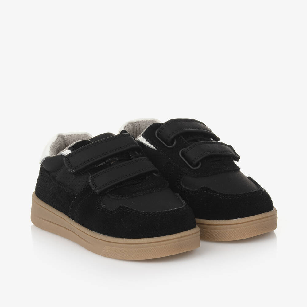 Mayoral - Boys Black Suede Leather Trainers | Childrensalon