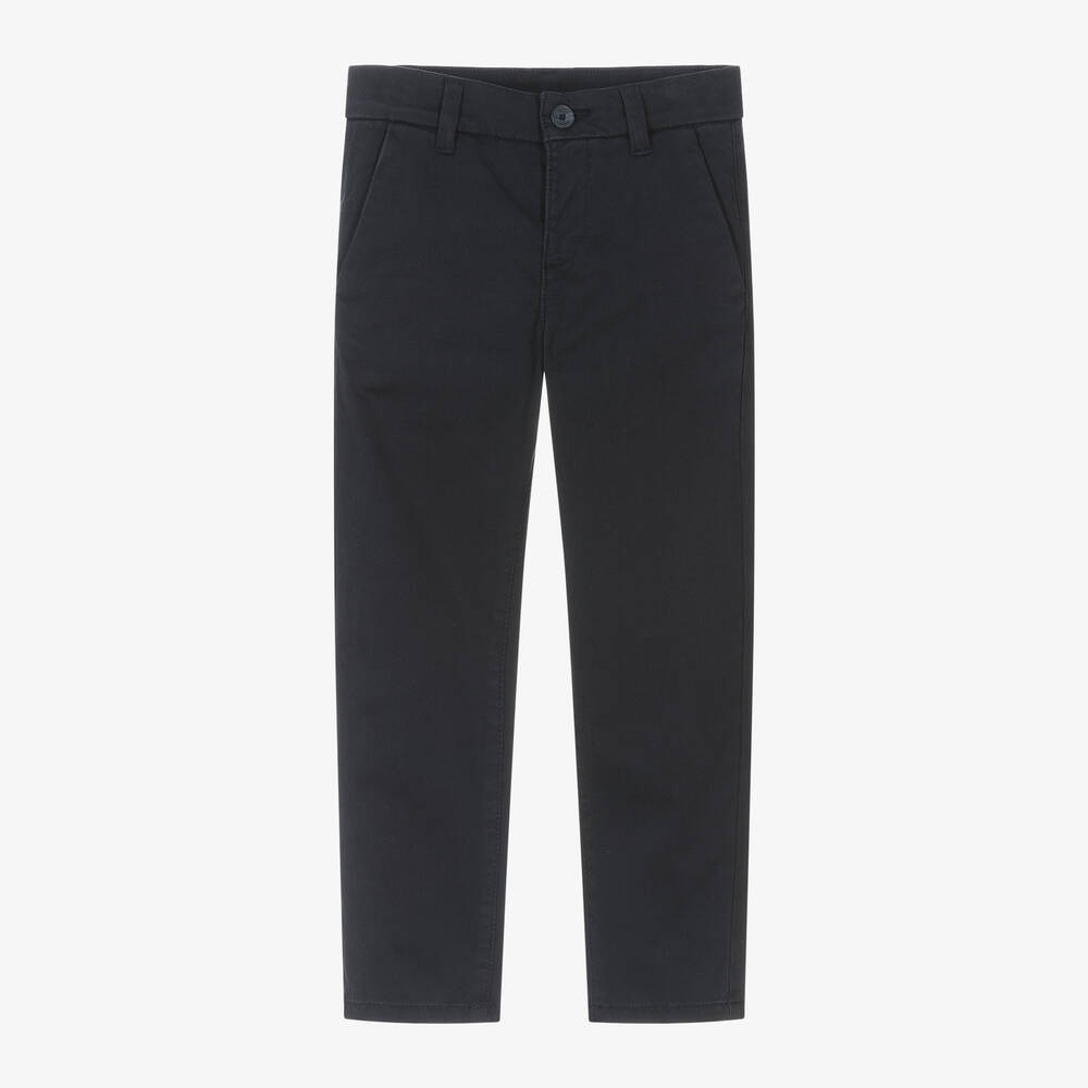 Mayoral - Boys Blue Cotton Chino Trousers | Childrensalon