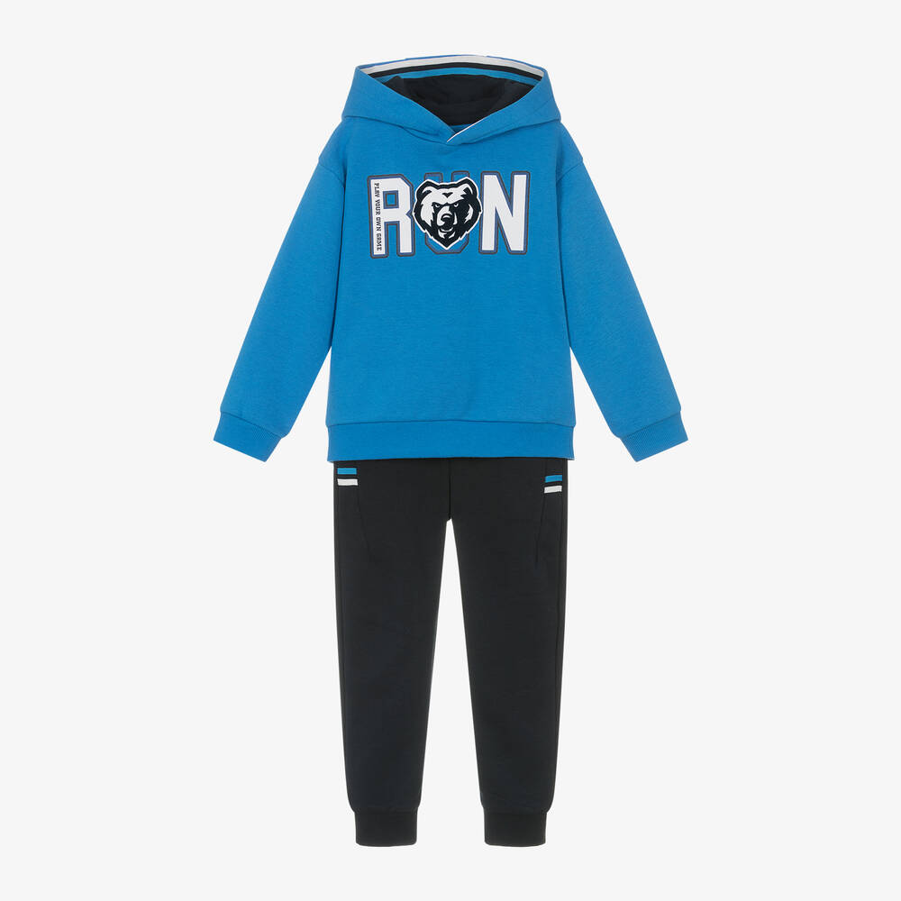 Mayoral - Boys Blue Cotton Jersey Tracksuit | Childrensalon