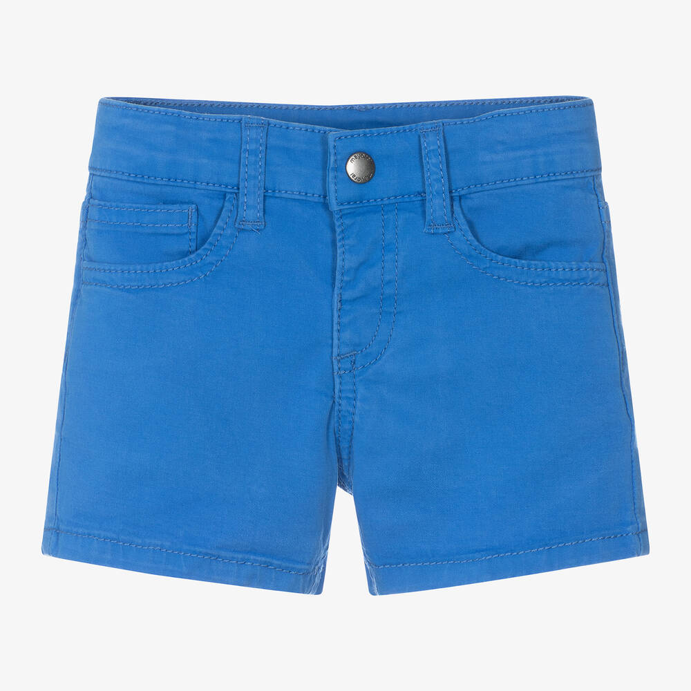 Mayoral - Boys Blue Cotton Shorts | Childrensalon
