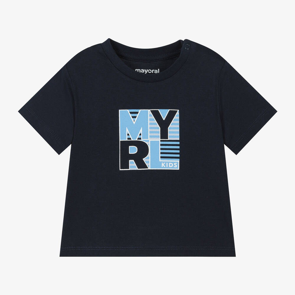 Mayoral - Boys Blue Cotton T-Shirt | Childrensalon