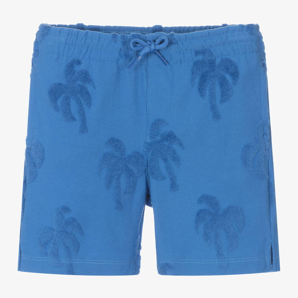Mayoral - Boys Blue Cotton Towelling Shorts | Childrensalon