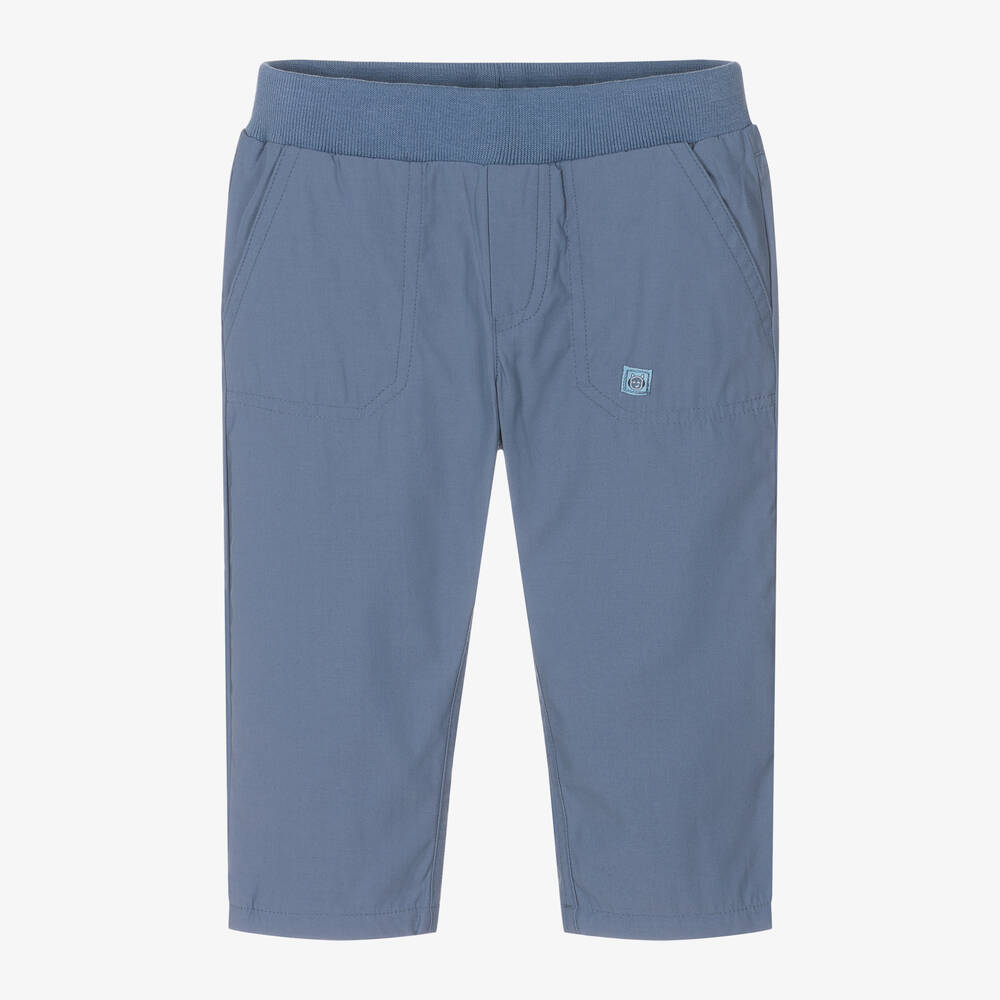 Mayoral - Boys Blue Cotton Trousers | Childrensalon