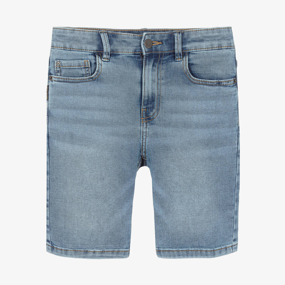 Mayoral - Голубые джинсовые шорты-бермуды | Childrensalon