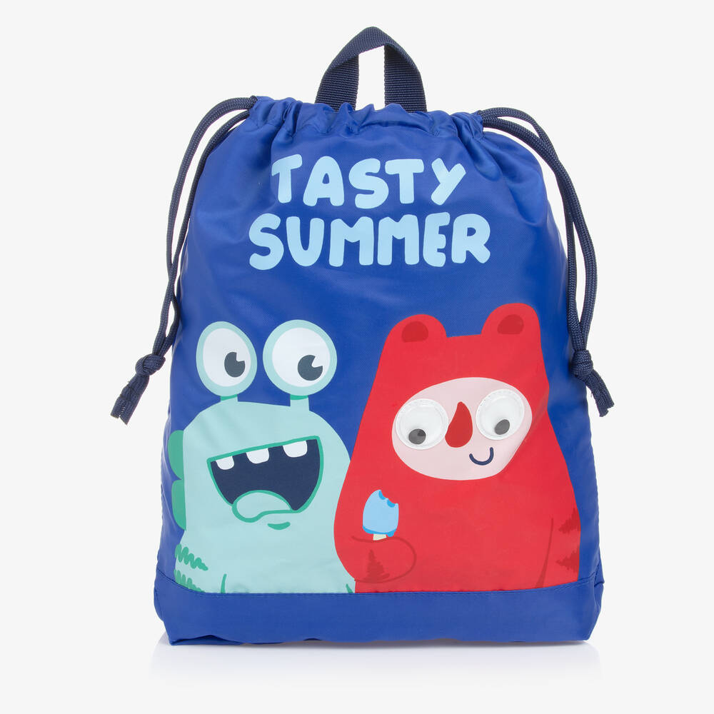 Mayoral - Boys Blue Monster Backpack (34cm) | Childrensalon