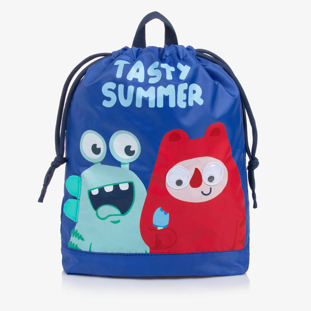 Mayoral Kids' Boys Blue Monster Backpack (34cm)
