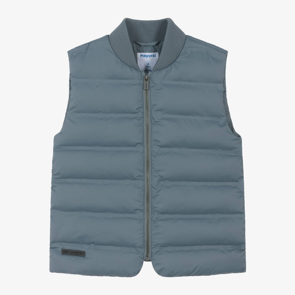 Mayoral - Boys Blue Puffer Gilet | Childrensalon