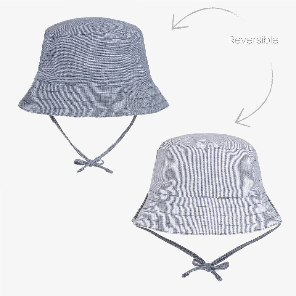 Mayoral Babies' Boys Blue Reversible Sun Hat