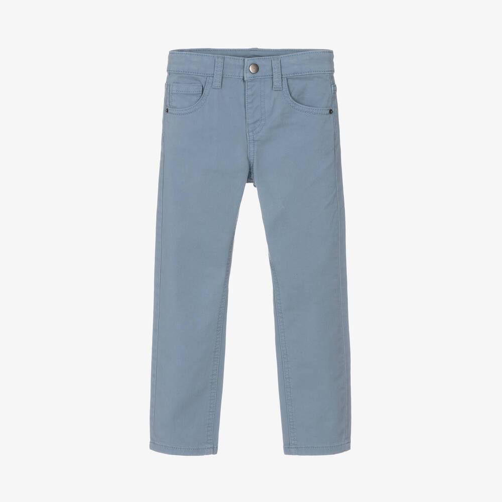 Mayoral - Boys Blue Slim Fit Trousers | Childrensalon