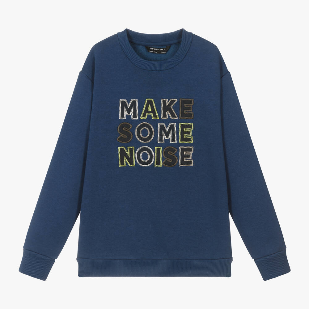 Mayoral Nukutavake - Boys Blue Slogan Sweatshirt | Childrensalon