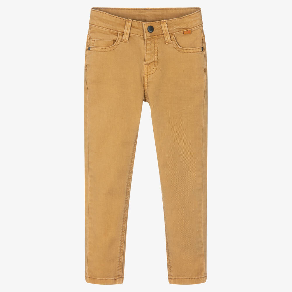 Mayoral - Boys Camel Brown Skinny Denim Jeans | Childrensalon