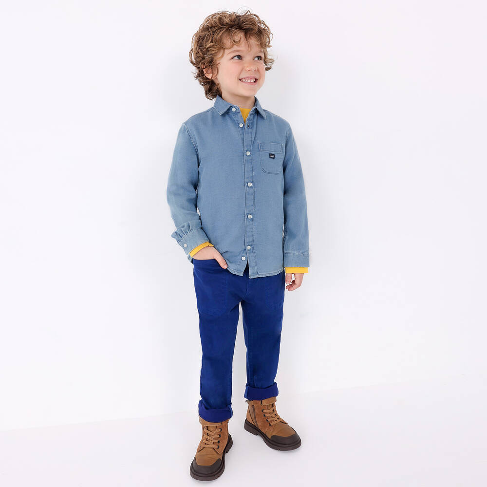 Mayoral - Boys Cobalt Blue Slim Fit Jeans | Childrensalon