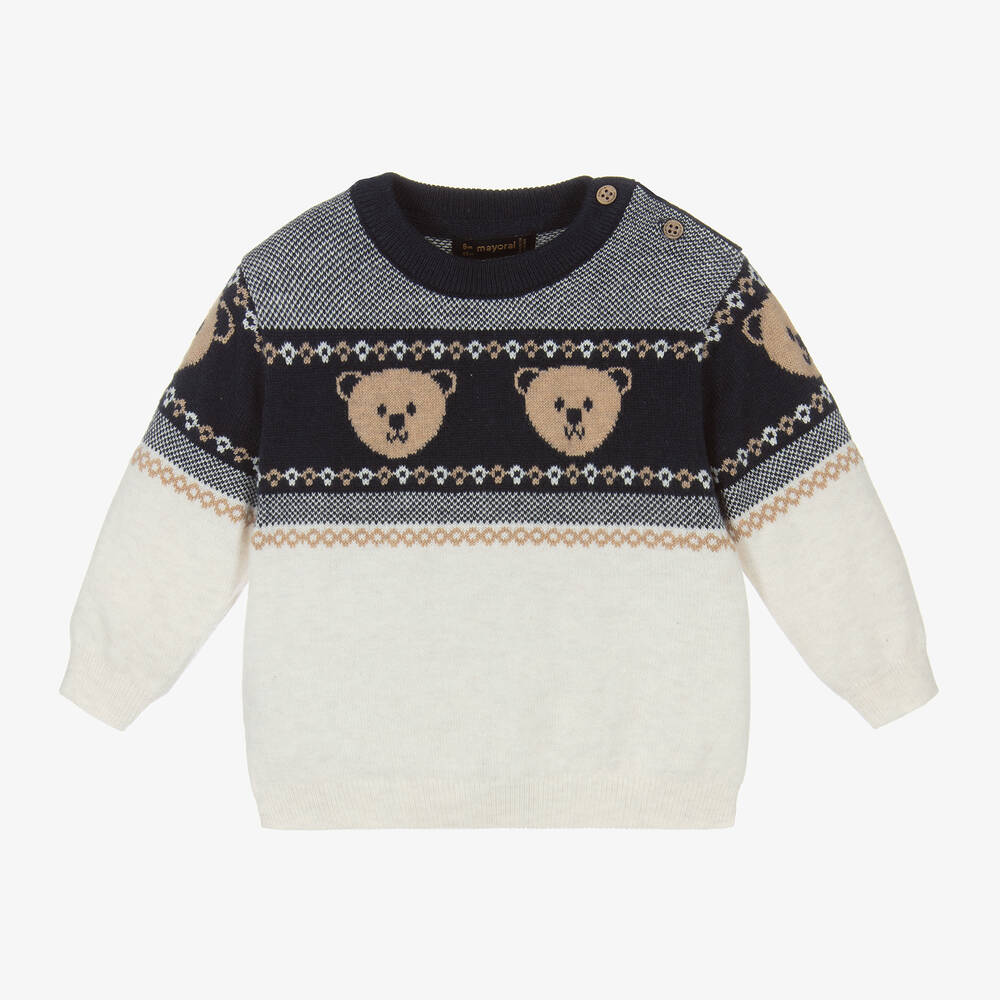 Mayoral - Boys Cotton & Wool Knit Sweater | Childrensalon