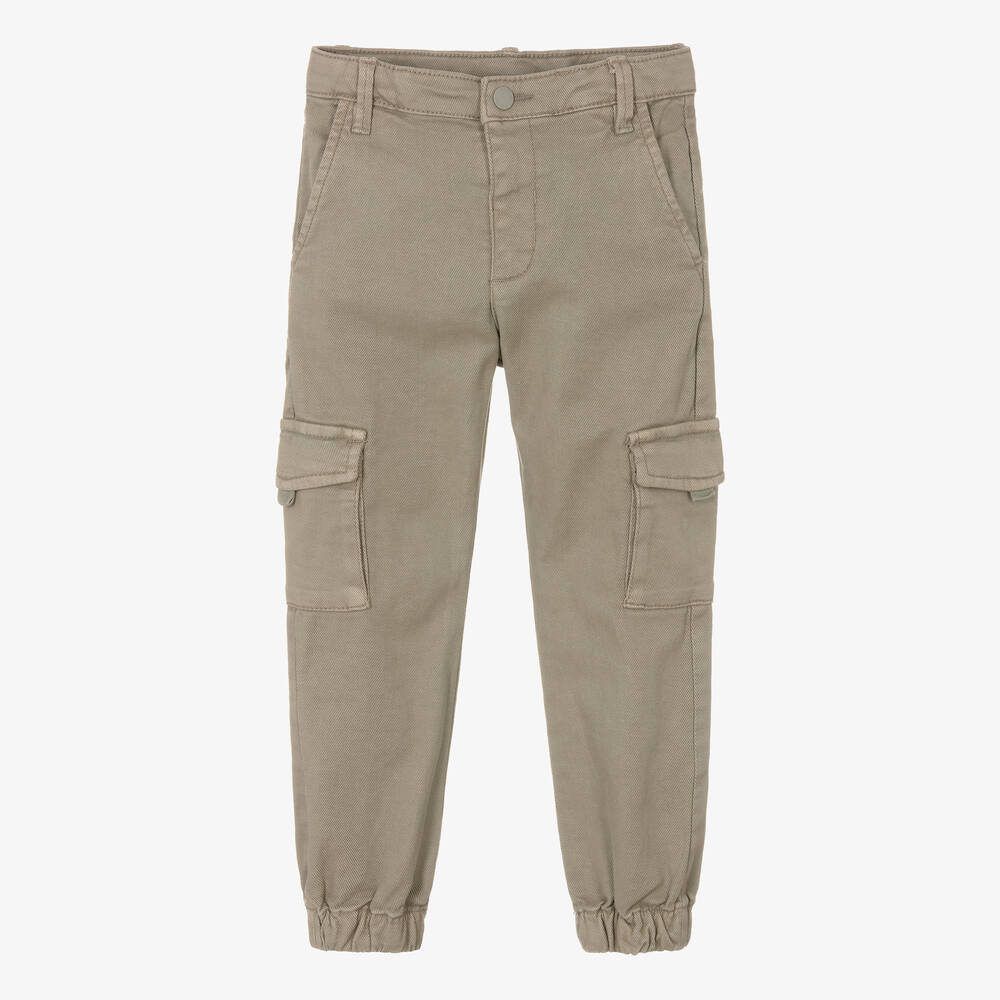 Boys Flap Pocket Cargo Trousers Elastic Waist Cotton Casual - Temu