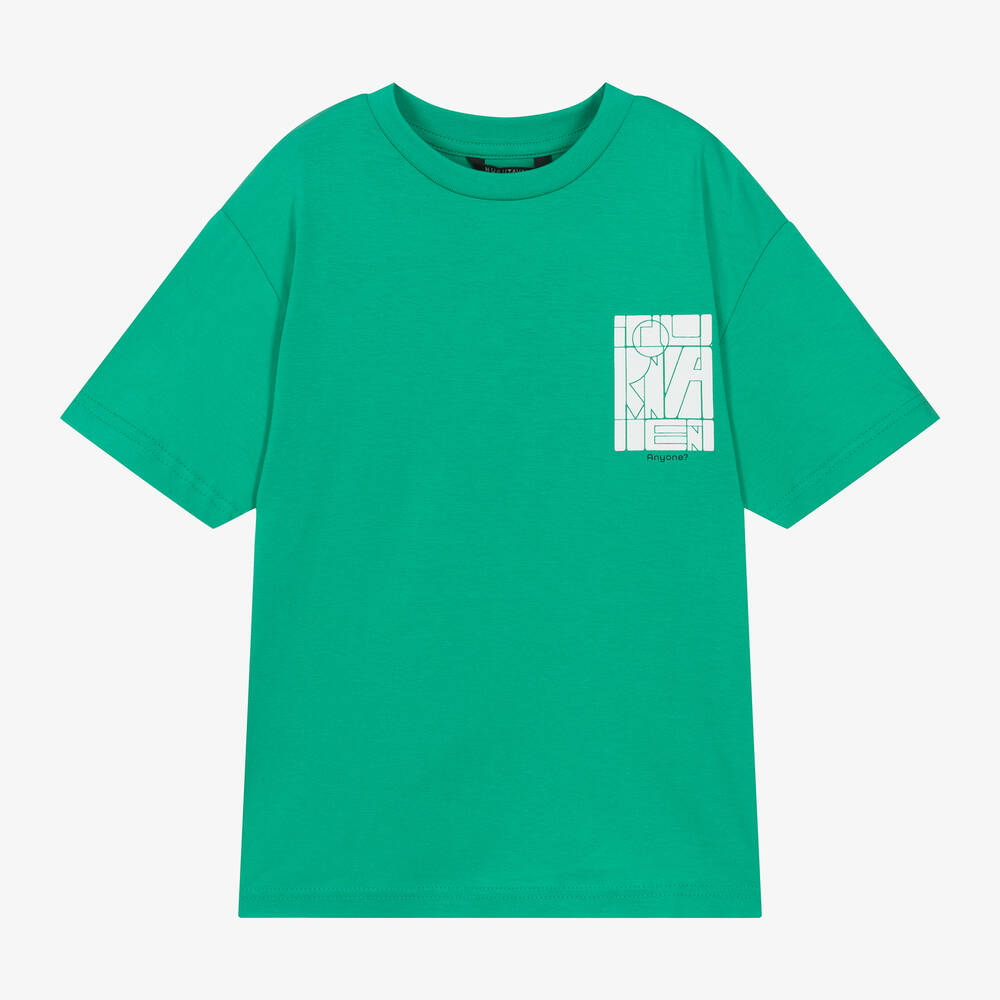 Mayoral Nukutavake Kids' Boys Green Cotton T-shirt