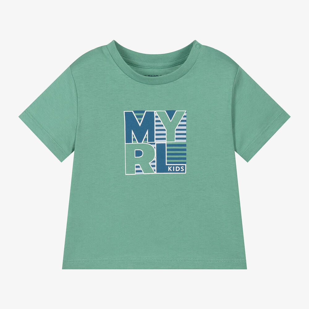 Mayoral - Boys Green Cotton T-Shirt | Childrensalon