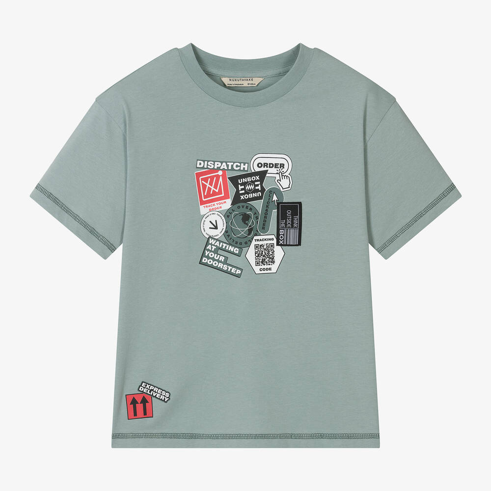 Mayoral Nukutavake - Boys Green Graphic Cotton T-Shirt | Childrensalon