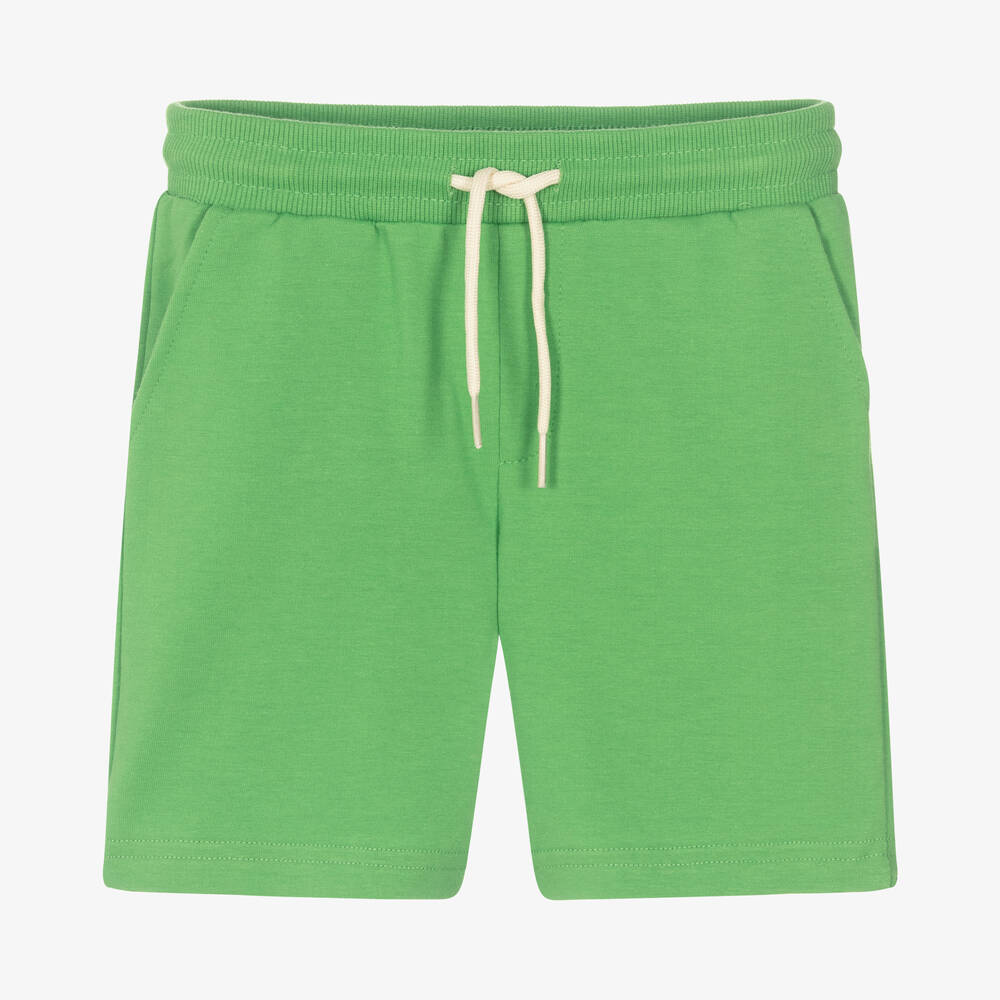 Mayoral - Boys Green Jersey Shorts | Childrensalon