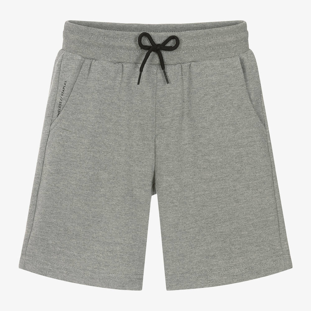 Shop Mayoral Nukutavake Boys Grey Cotton Shorts